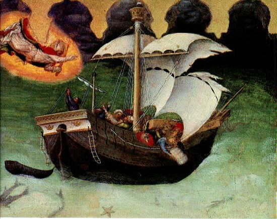 GELDER, Aert de Quaratesi Altarpiece: St. Nicholas saves a storm-tossed ship gfh oil painting picture